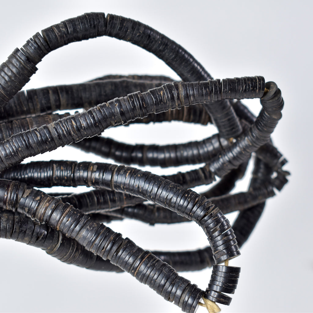 3 Strands Coconut Shell Heishi Beads 30 Inch