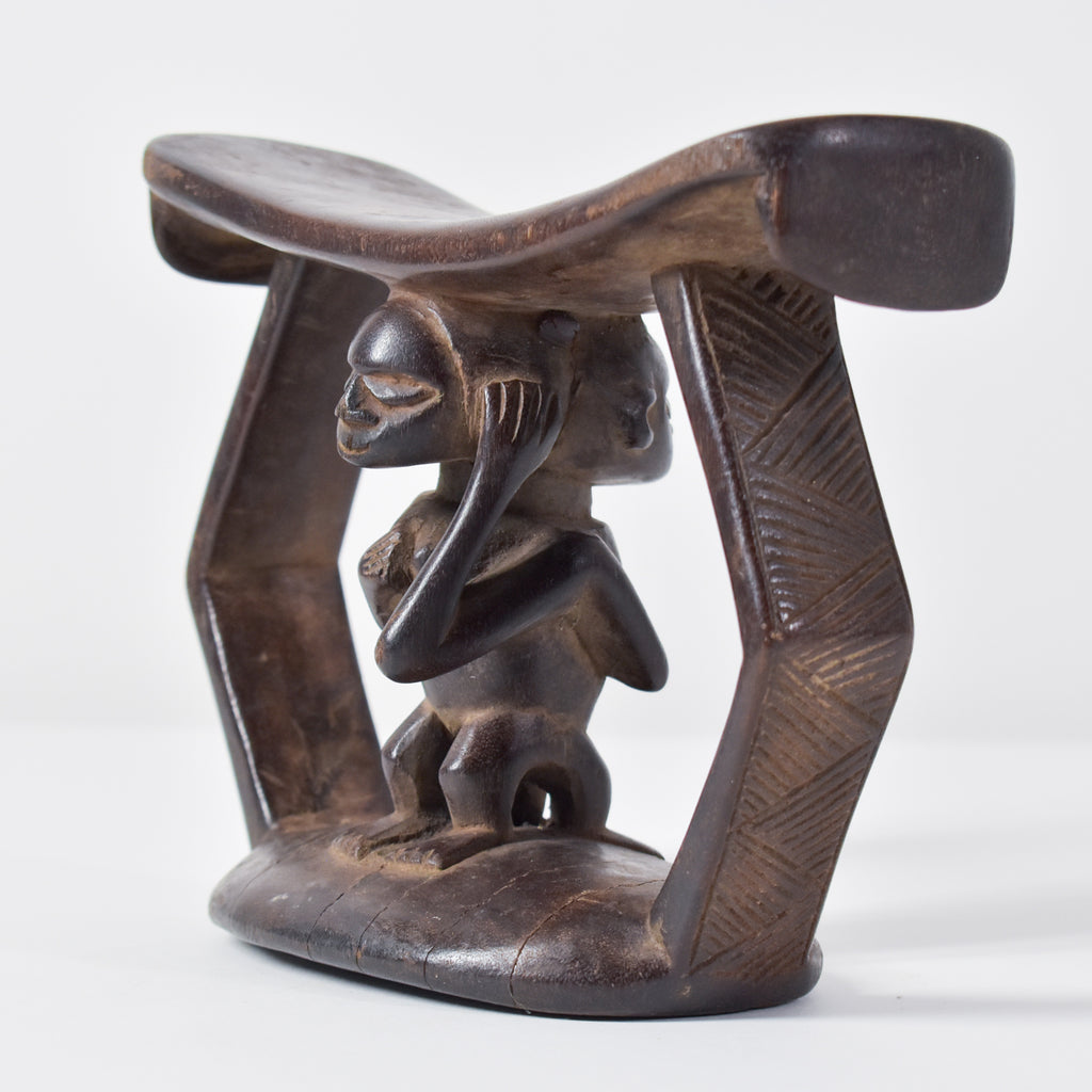 Luba Figural Miniature Headrest Congo