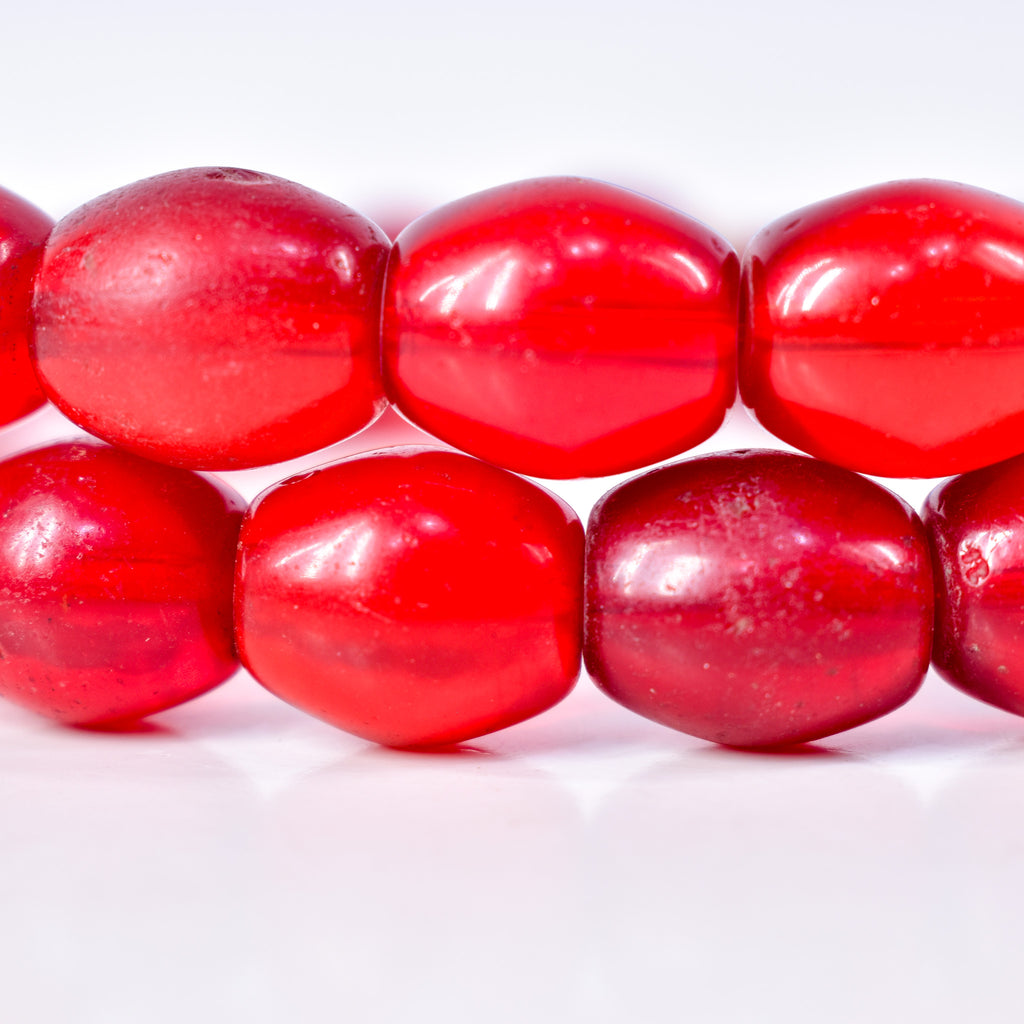 Bohemian Red Translucent Trade Beads