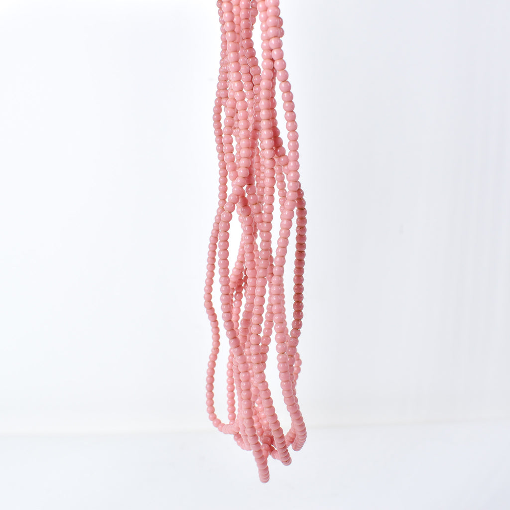 6 Strands Bohemian Pink Round Trade Beads