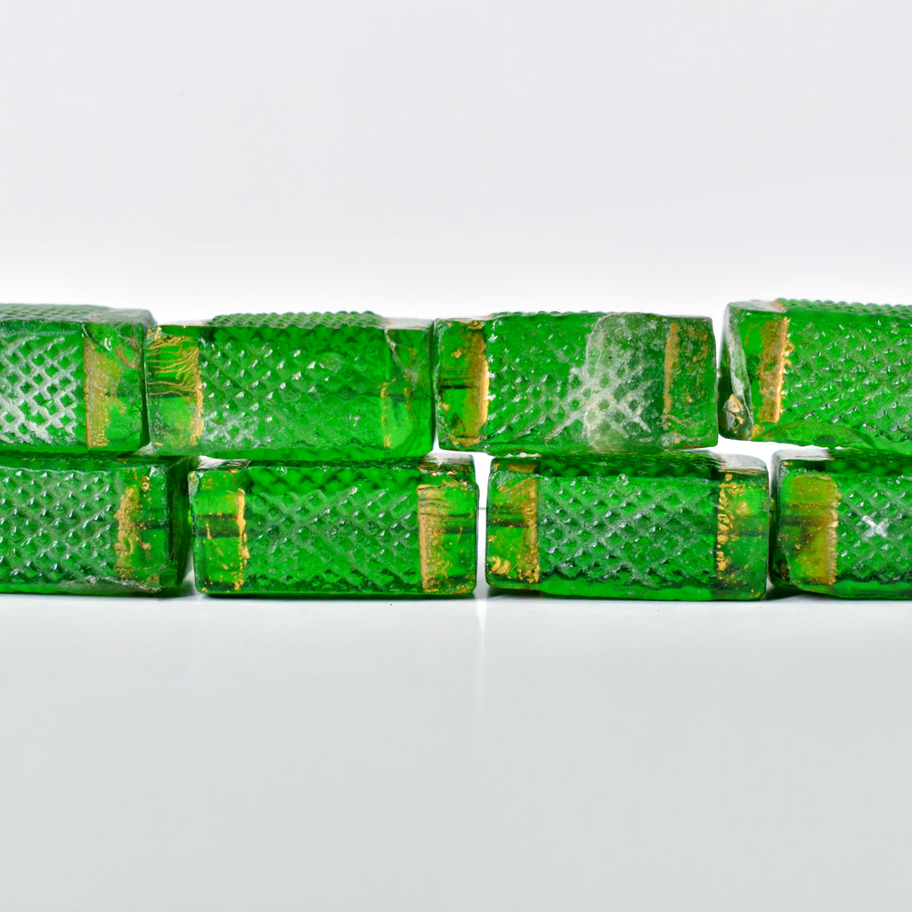 Rare Pressed Venetian Trade Beads Rare Green