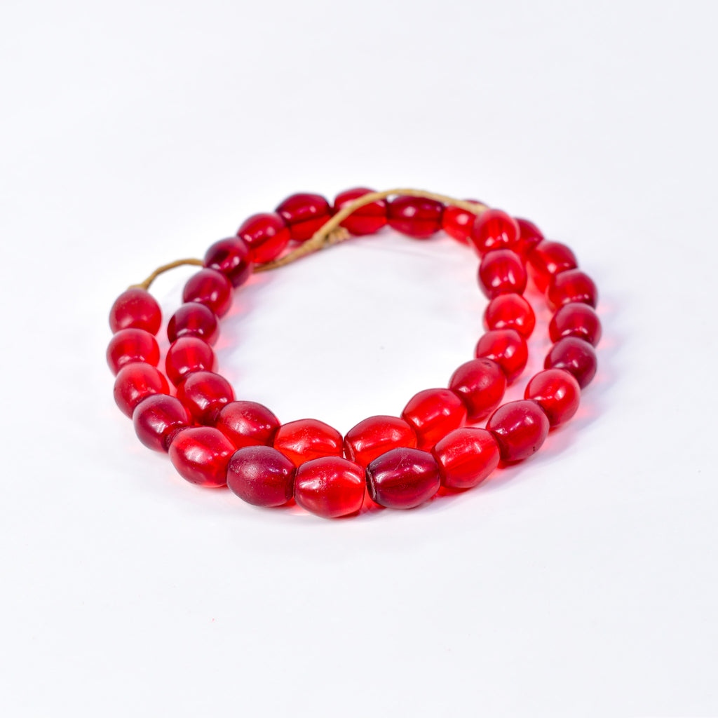 Bohemian Red Translucent Trade Beads