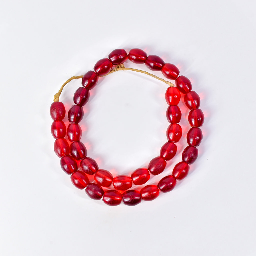 Bohemian Red Translucent Trade Beads
