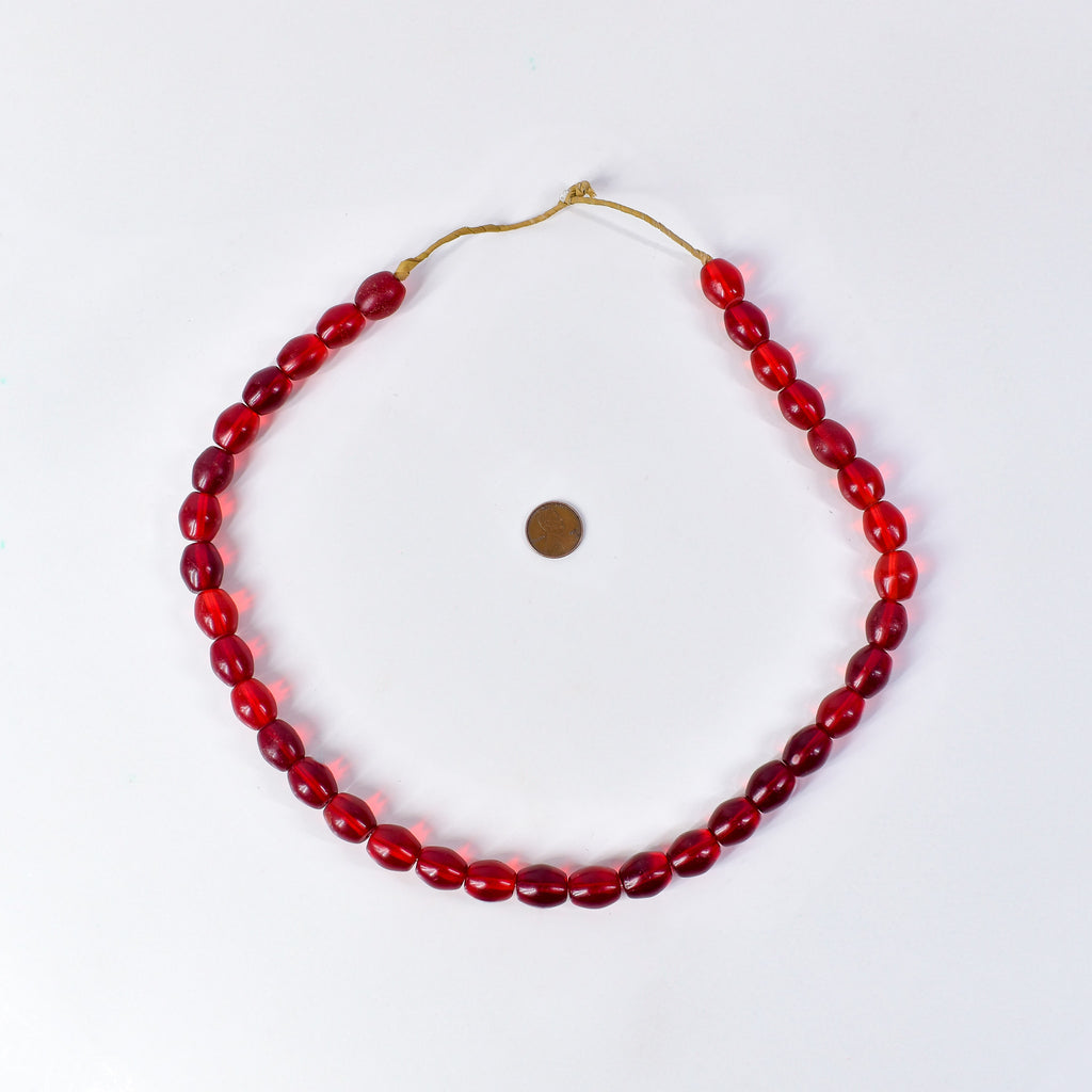 Bohemian Red Translucent Trade Beads