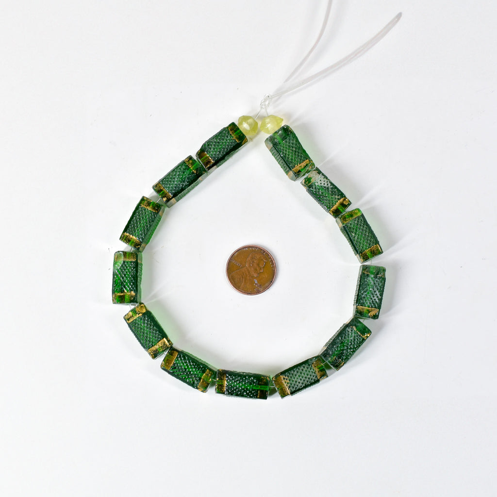 Rare Pressed Venetian Trade Beads Rare Green