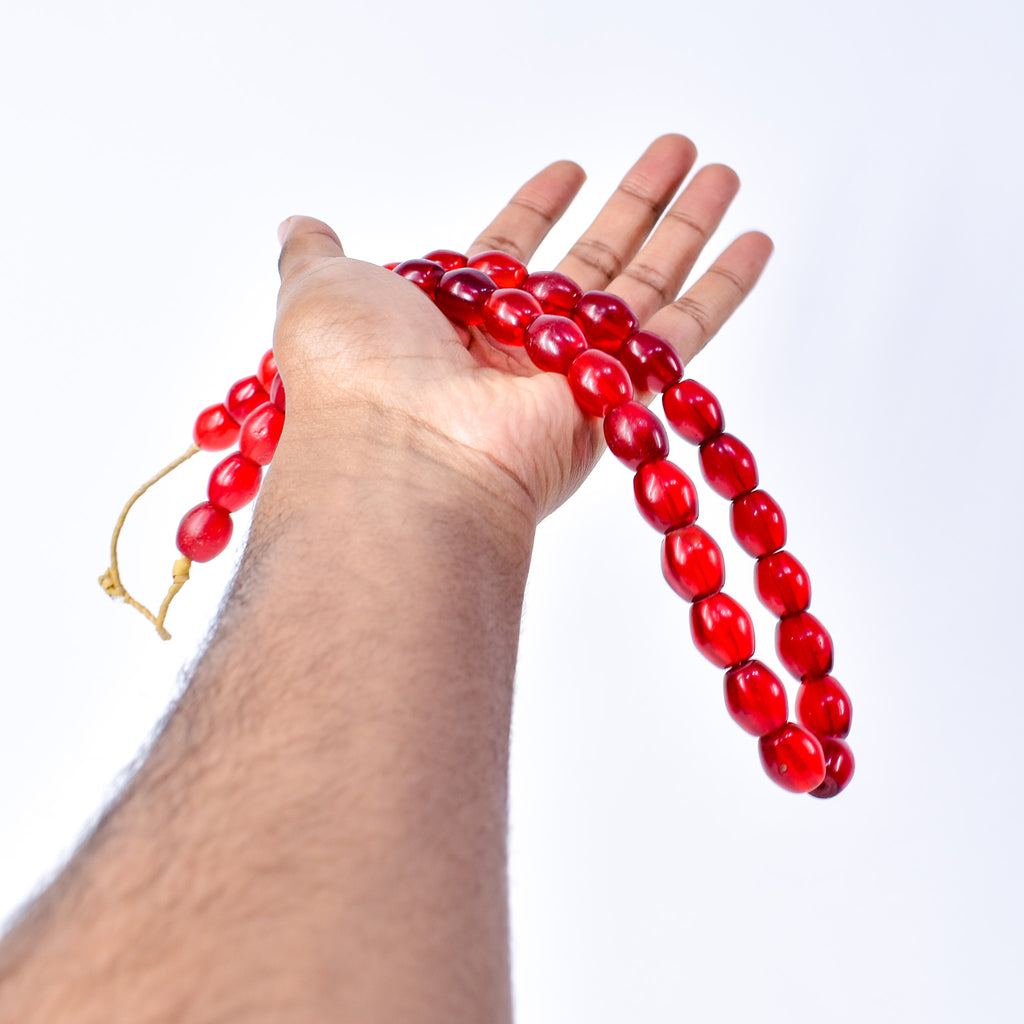 Bohemian Red Translucent Trade Beads