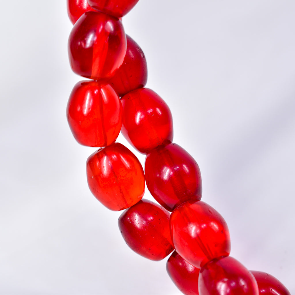 Bohemian Red Translucent Trade Beads