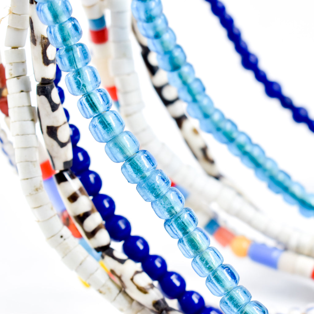 6 Strands Mixed Trade Bead Grab Bag