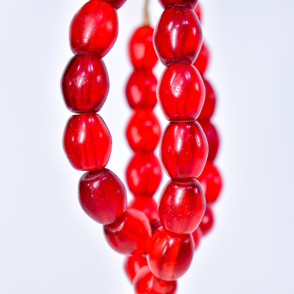 Bohemian Red Translucent Trade Beads