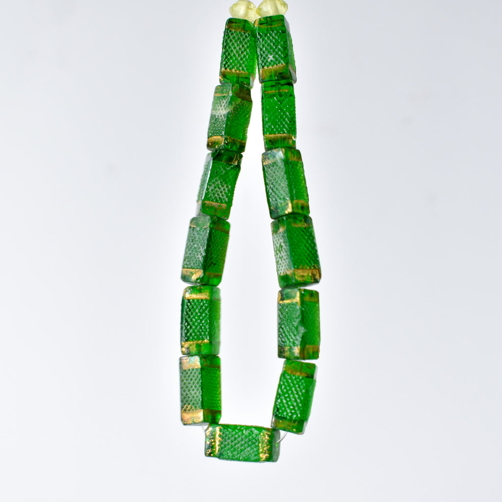 Rare Pressed Venetian Trade Beads Rare Green