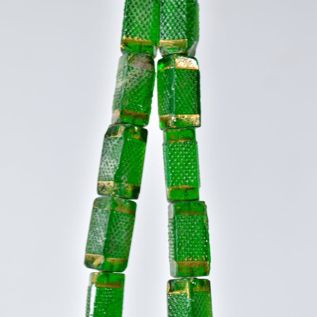 Rare Pressed Venetian Trade Beads Rare Green