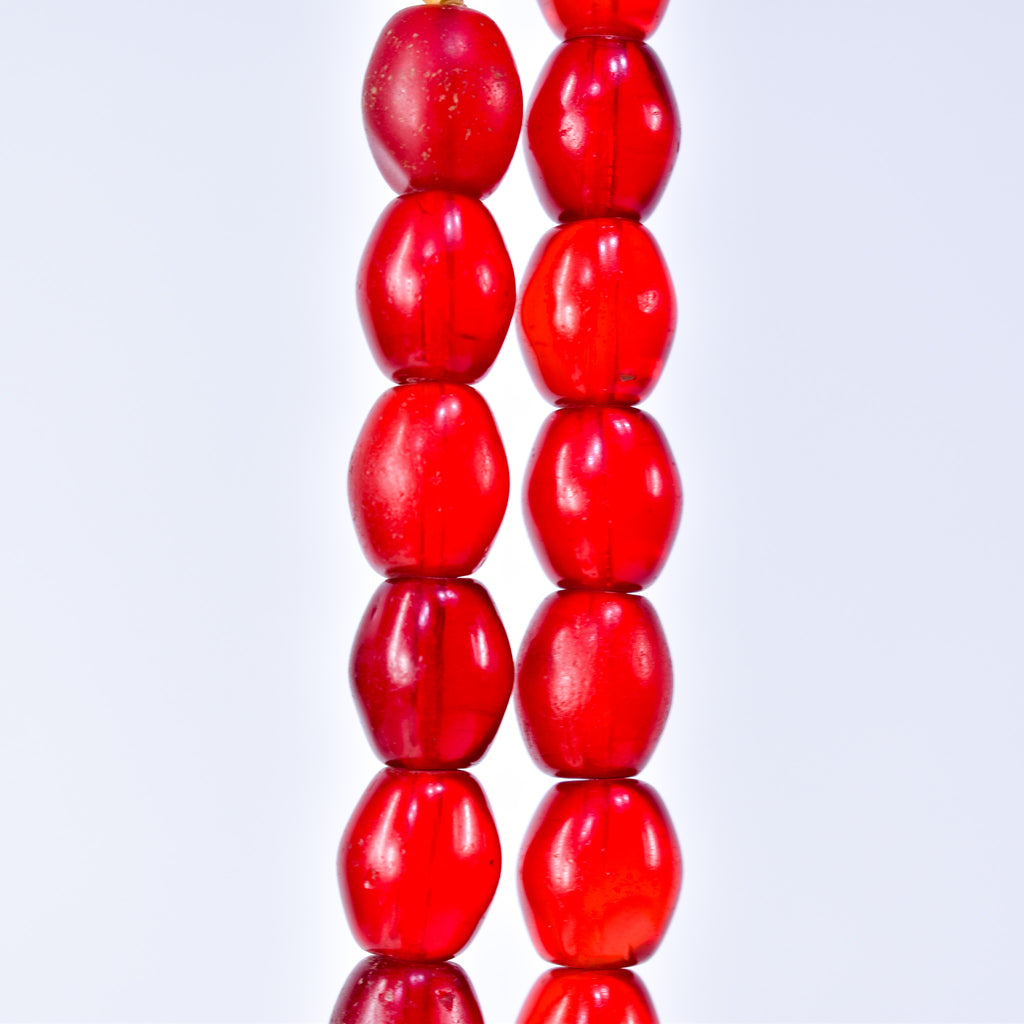 Bohemian Red Translucent Trade Beads