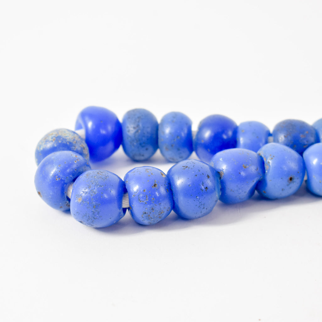 Old European Blue Trade Beads 34 Inch