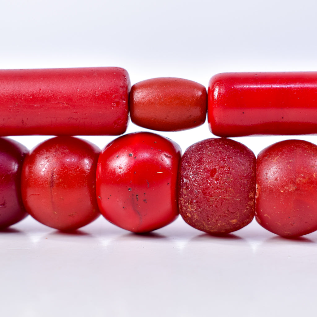 Bohemian Red Glass Beads