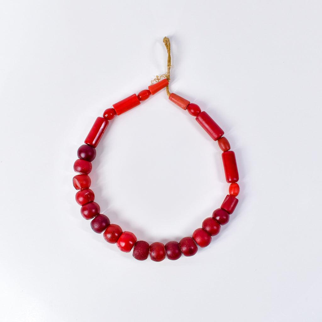 Bohemian Red Glass Beads