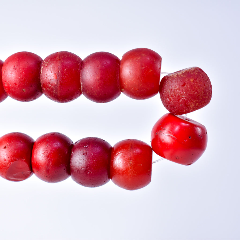 Bohemian Red Glass Beads