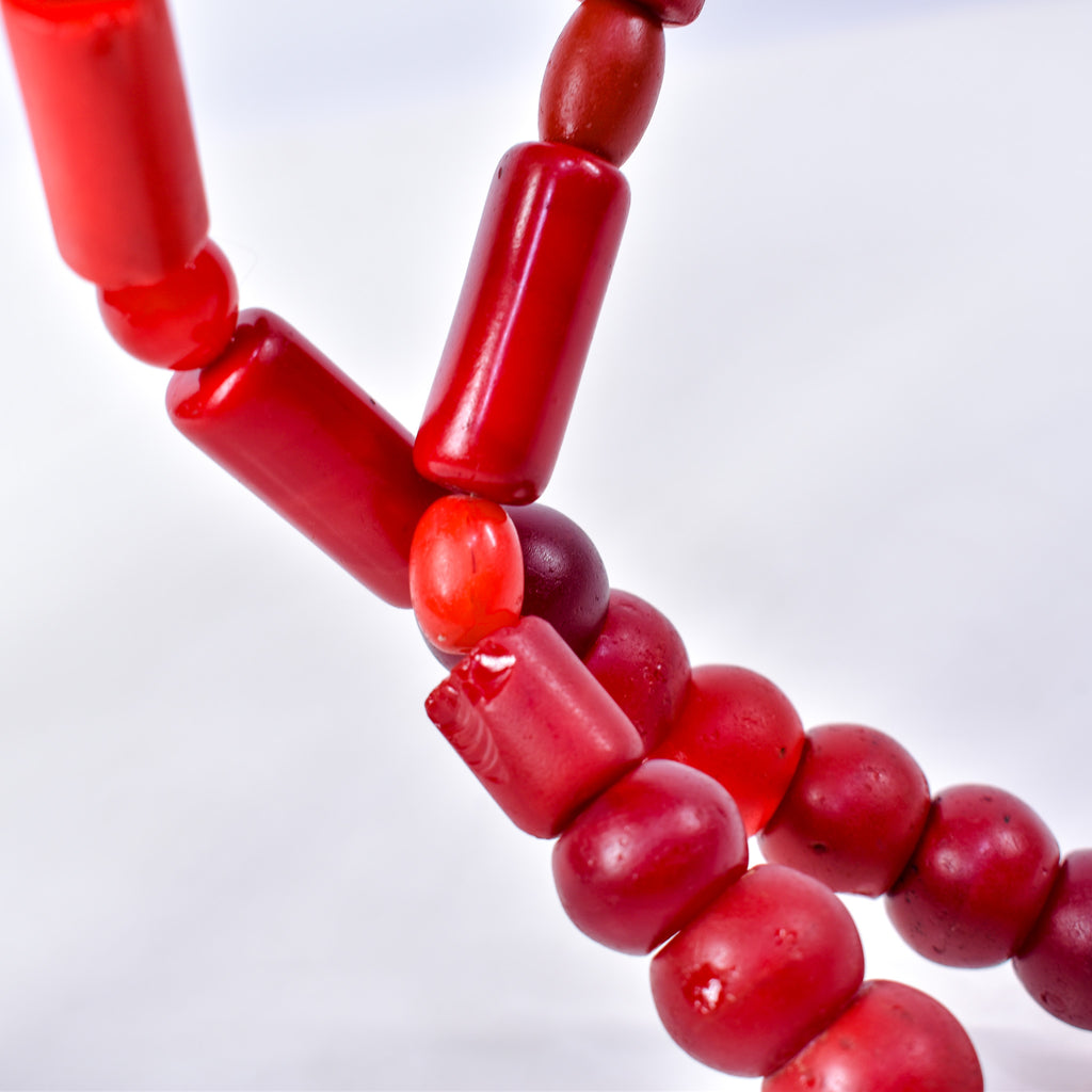 Bohemian Red Glass Beads