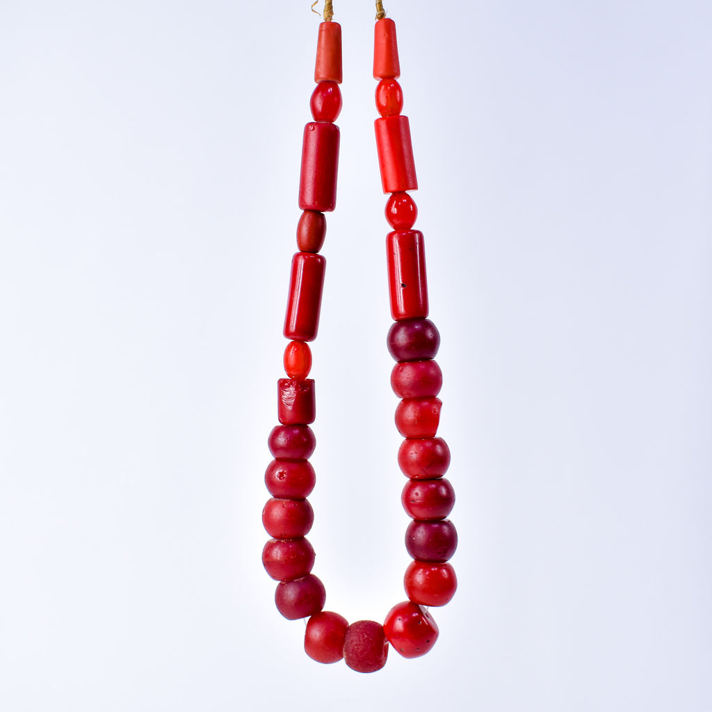 Bohemian Red Glass Beads