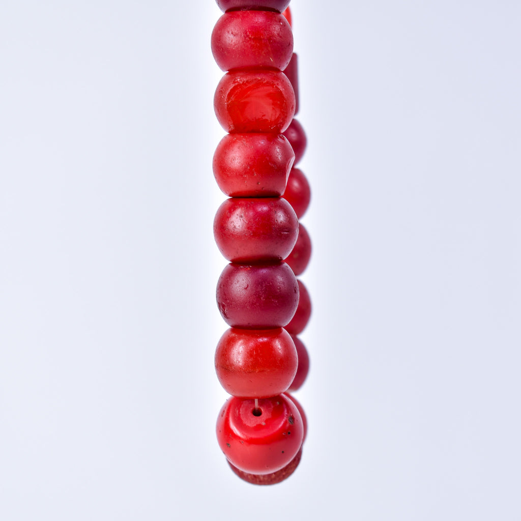 Bohemian Red Glass Beads