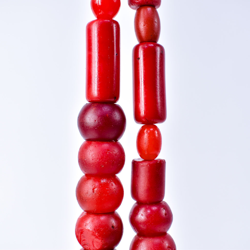 Bohemian Red Glass Beads