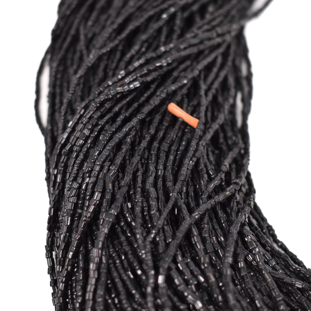 Black Baule Tamba Seed Bead Necklace