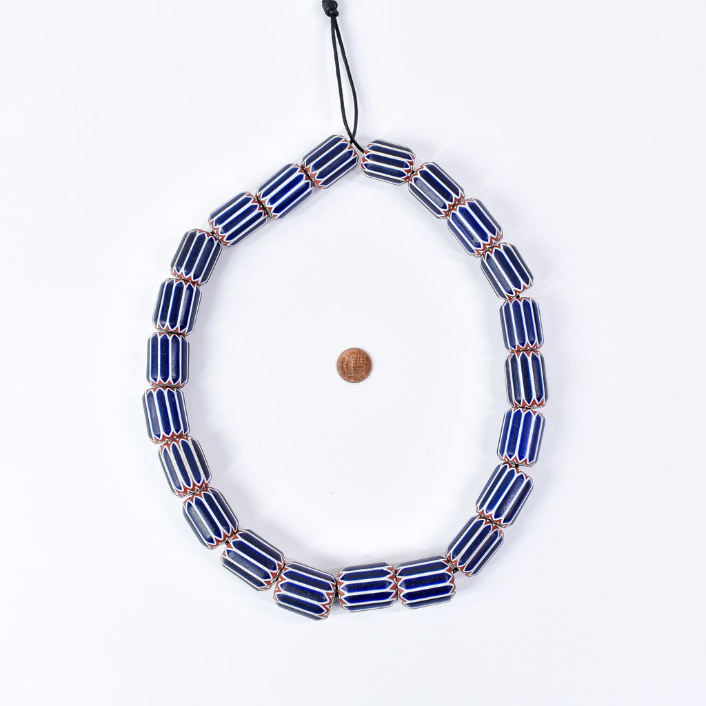 6 Layer Women's Chevron Venetian Trade Beads Henry Collection