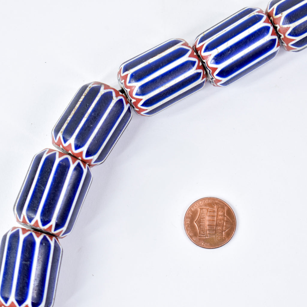 6 Layer Women's Chevron Venetian Trade Beads Henry Collection