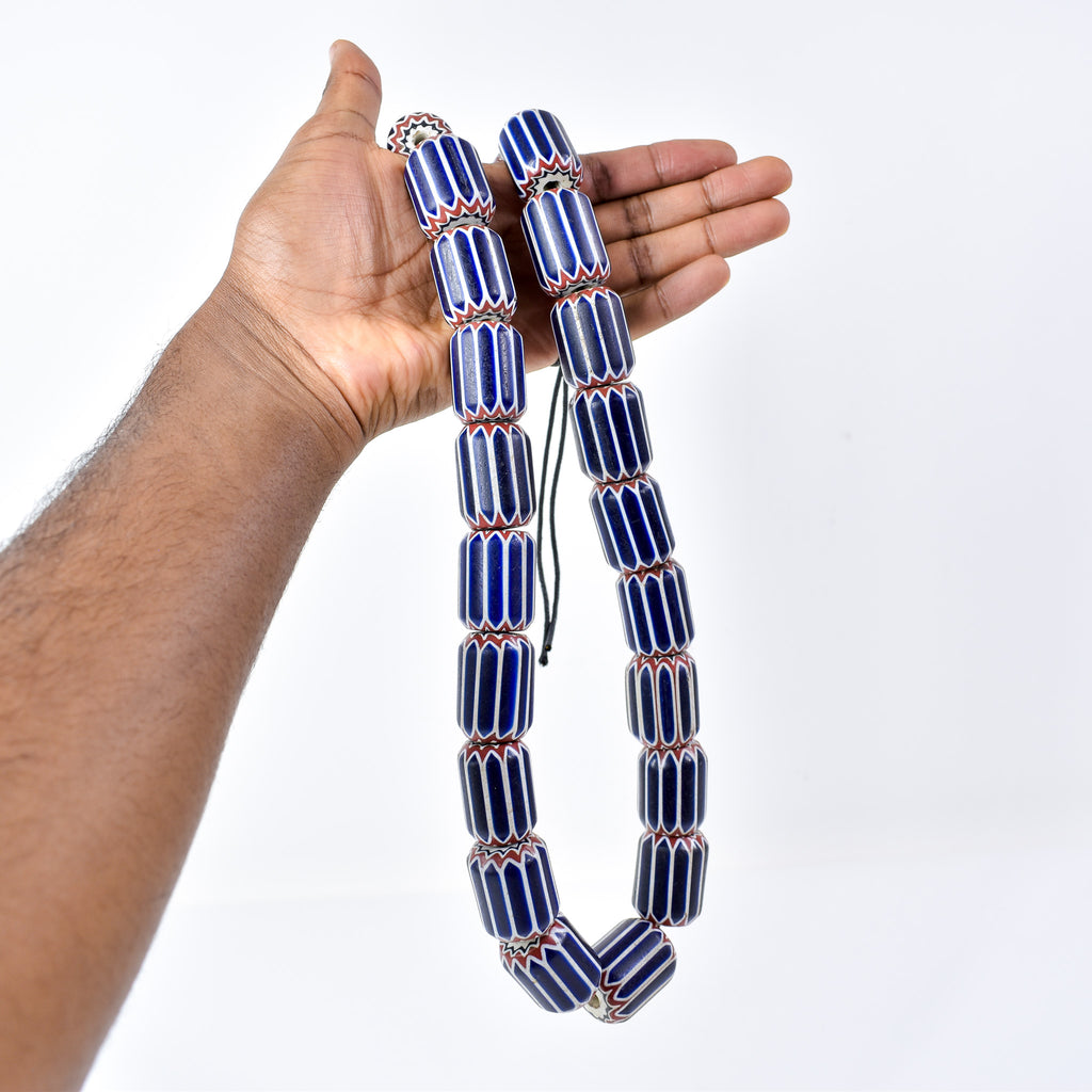 6 Layer Women's Chevron Venetian Trade Beads Henry Collection