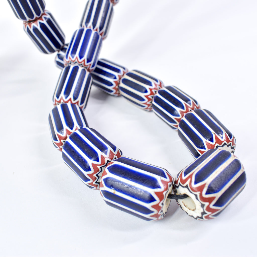 6 Layer Women's Chevron Venetian Trade Beads Henry Collection