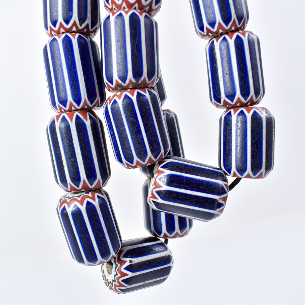 6 Layer Women's Chevron Venetian Trade Beads Henry Collection