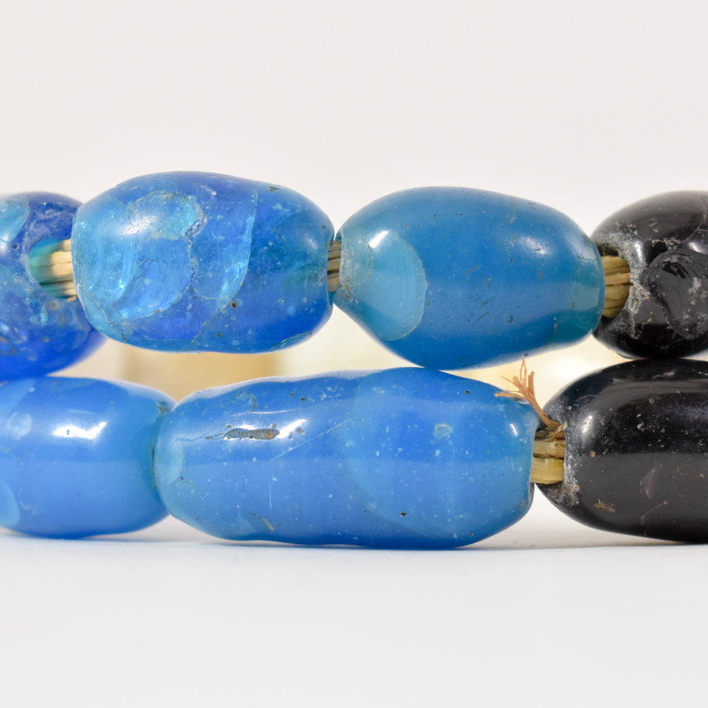 Old European Blue Trade Beads 30 Inch