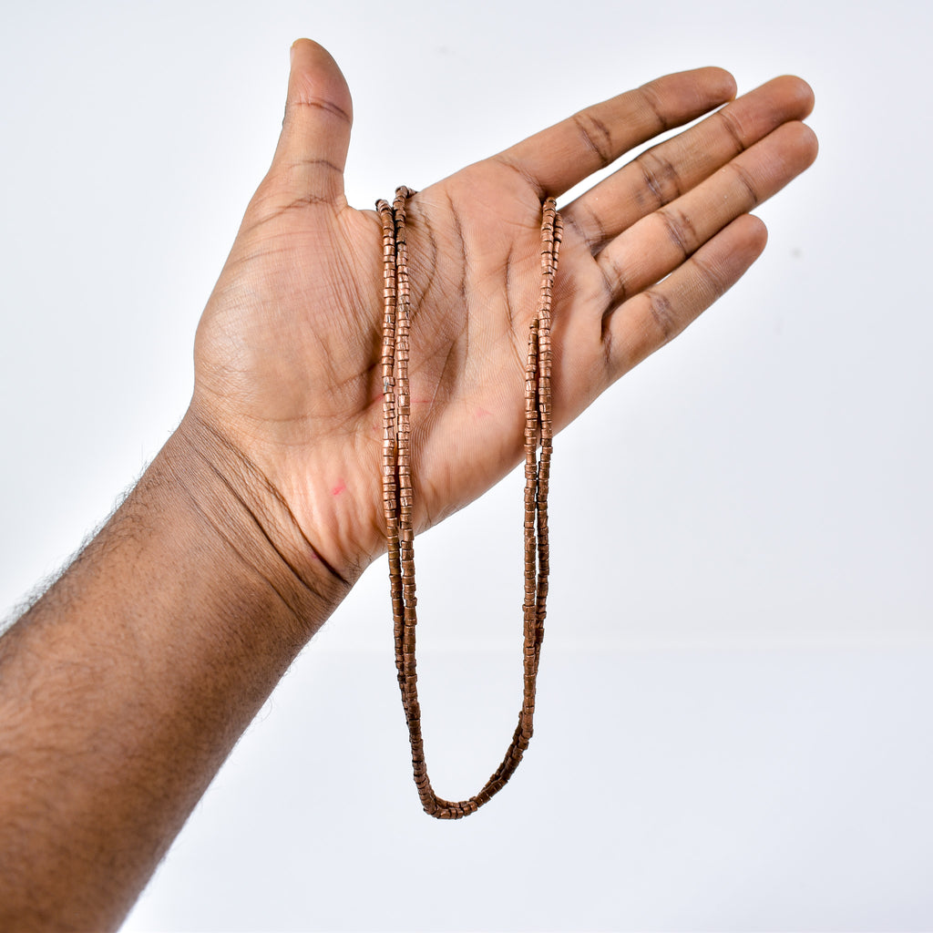 Copper Color Metal Trade Beads 33 Inch