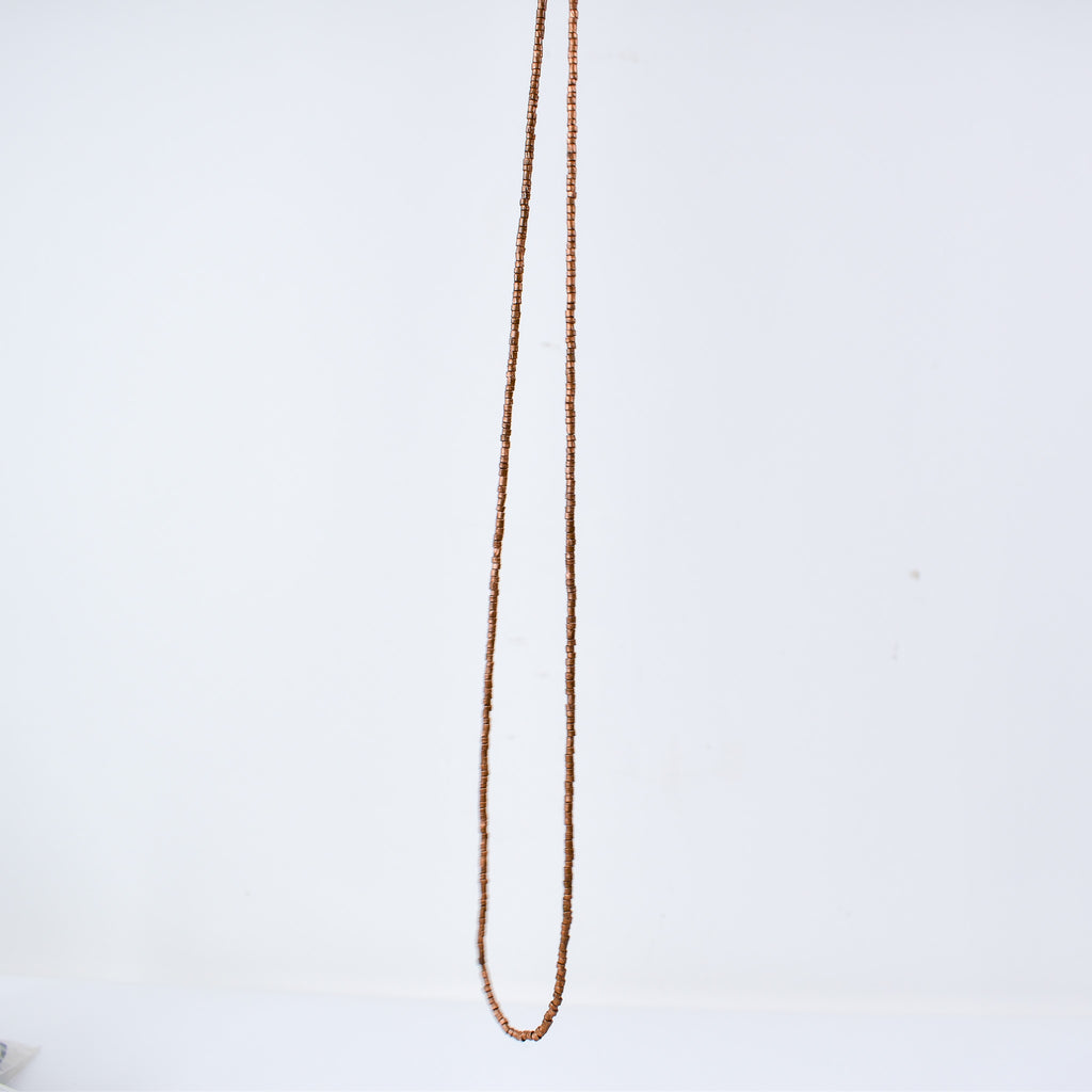 Copper Color Metal Trade Beads 33 Inch