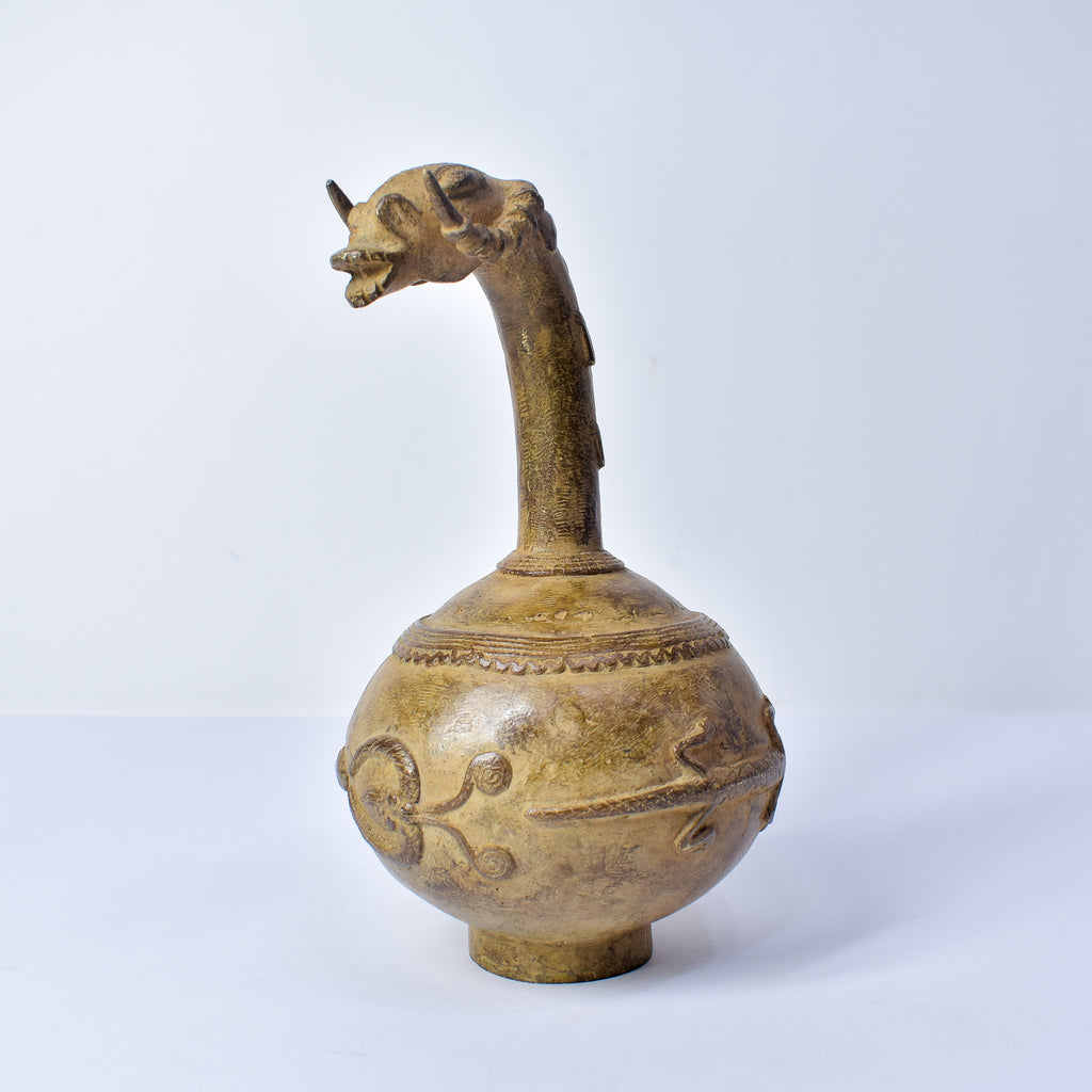 Bobo Metal Pot with Animal Head Burkina Faso