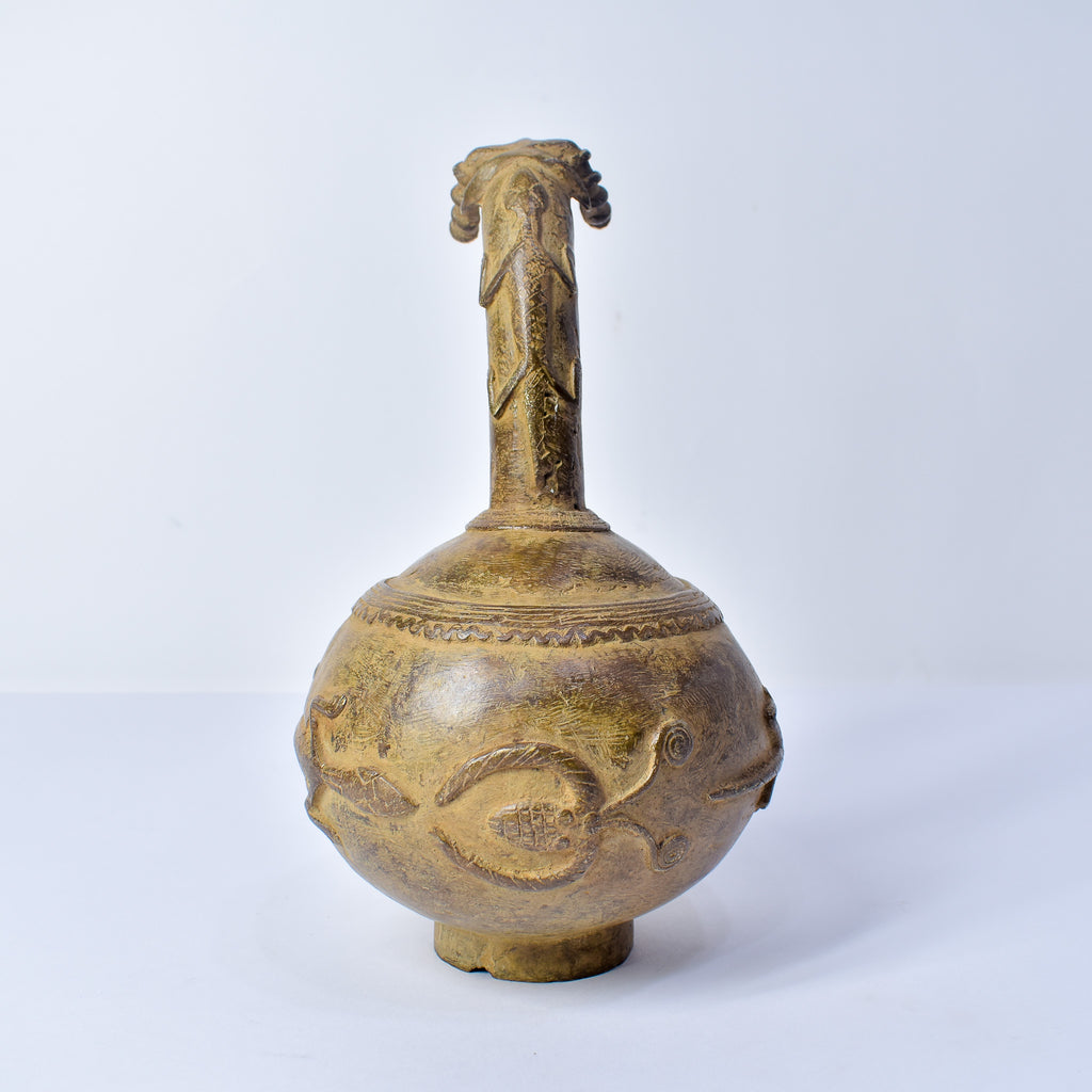 Bobo Metal Pot with Animal Head Burkina Faso
