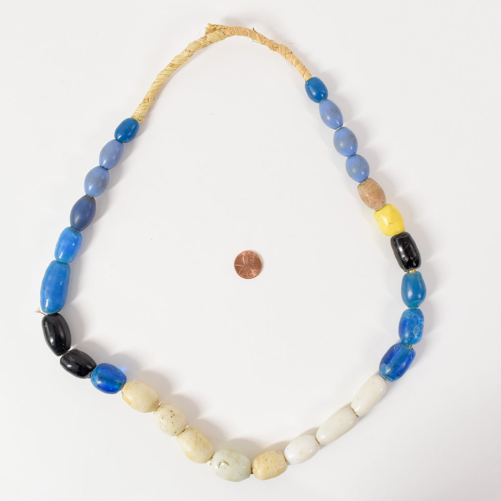 Old European Blue Trade Beads 30 Inch
