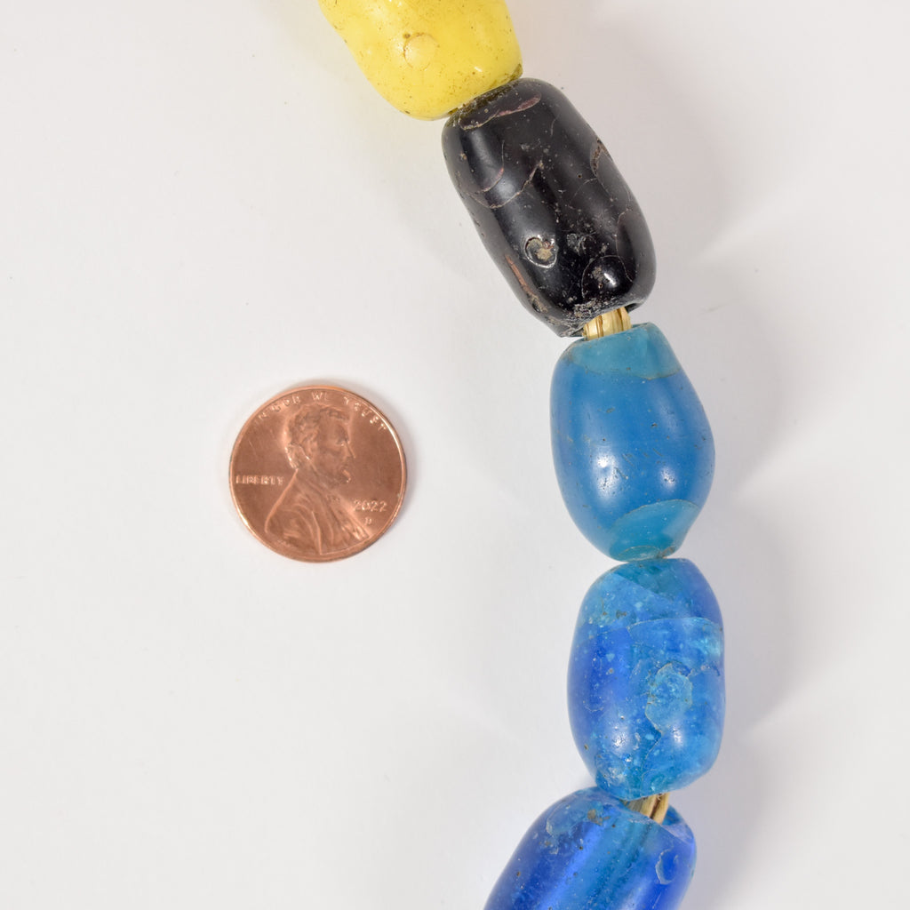 Old European Blue Trade Beads 30 Inch