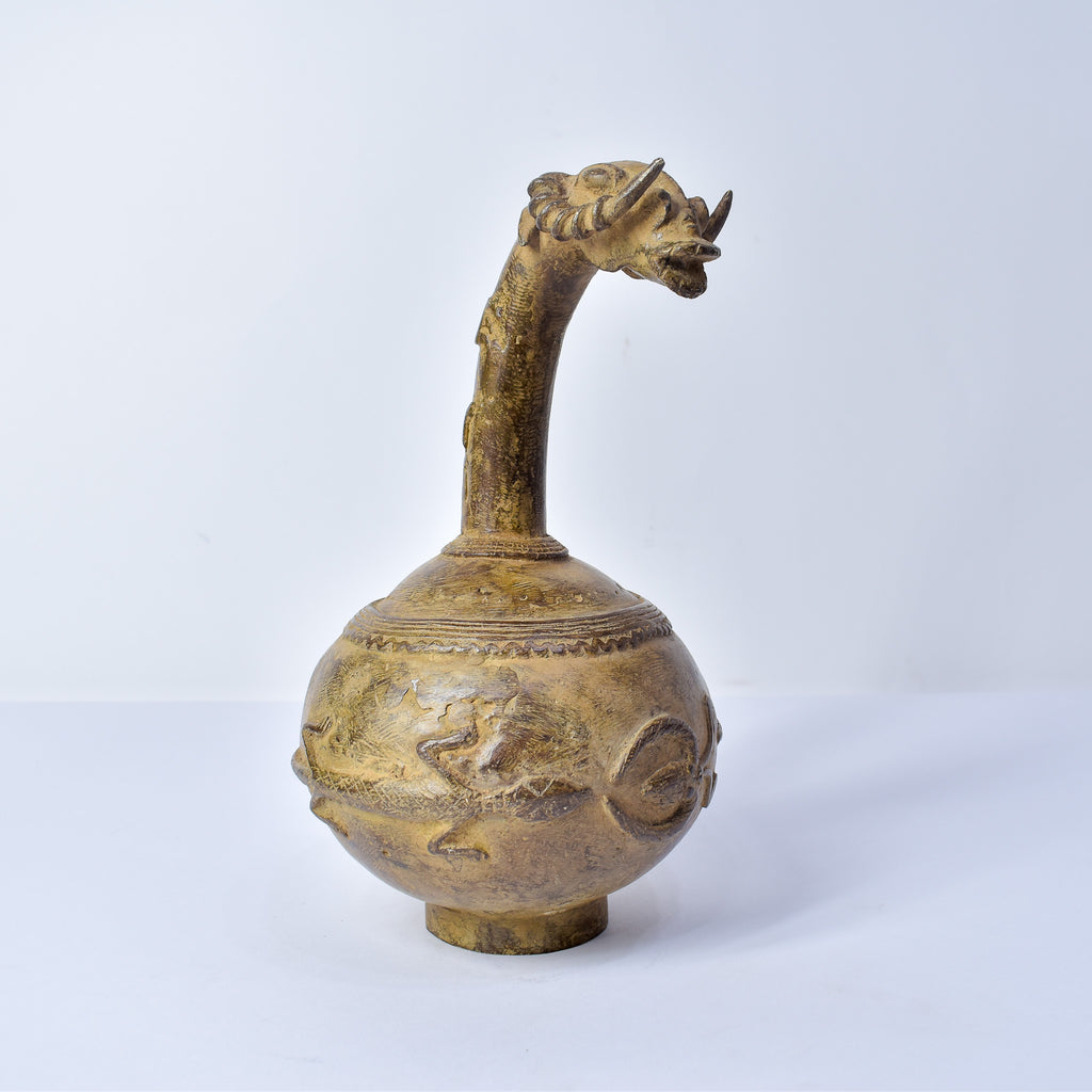 Bobo Metal Pot with Animal Head Burkina Faso