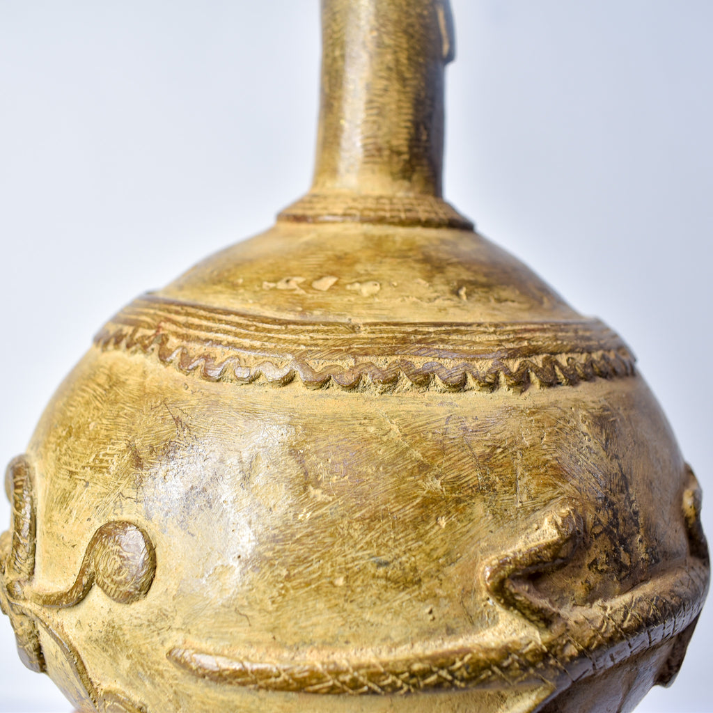 Bobo Metal Pot with Animal Head Burkina Faso