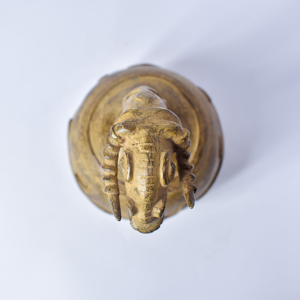 Bobo Metal Pot with Animal Head Burkina Faso