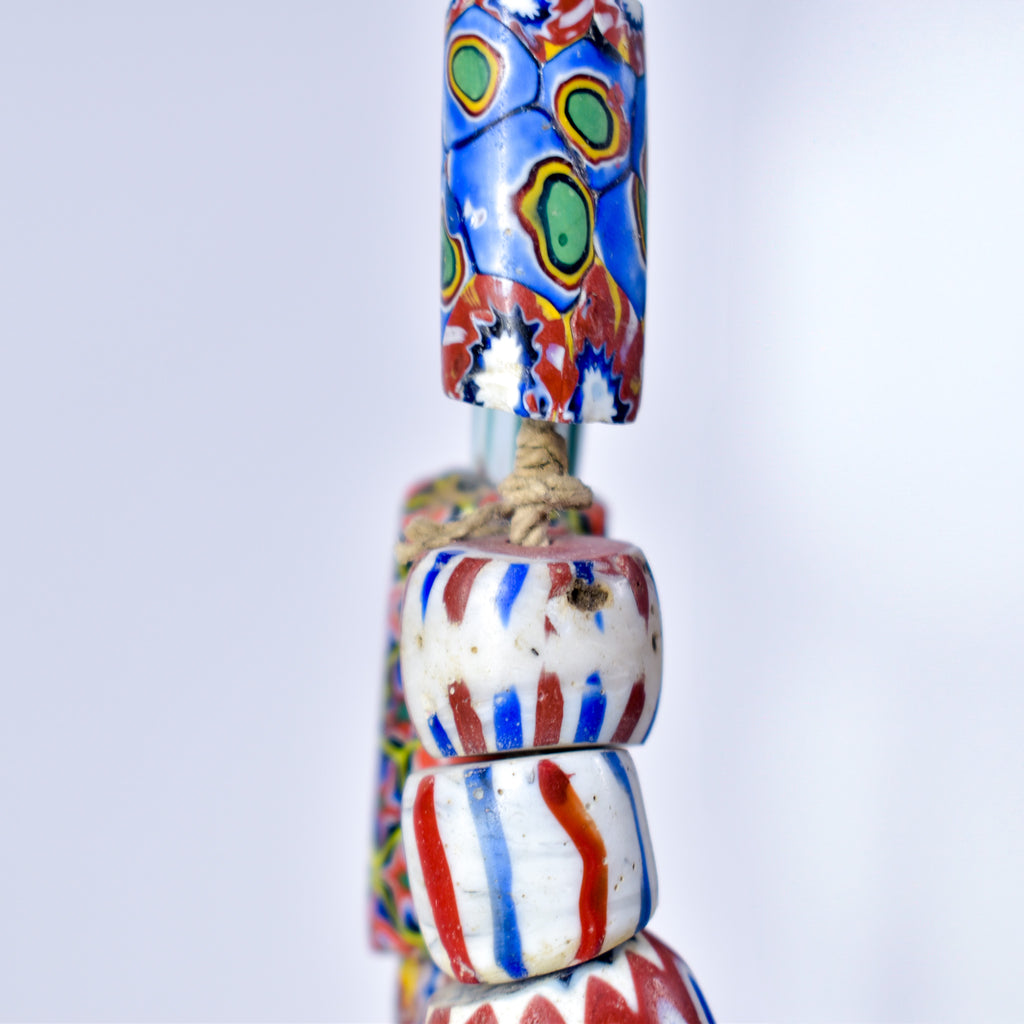 Tivi Mixed Venetian Trade Beads Double Strand Necklace Nigeria
