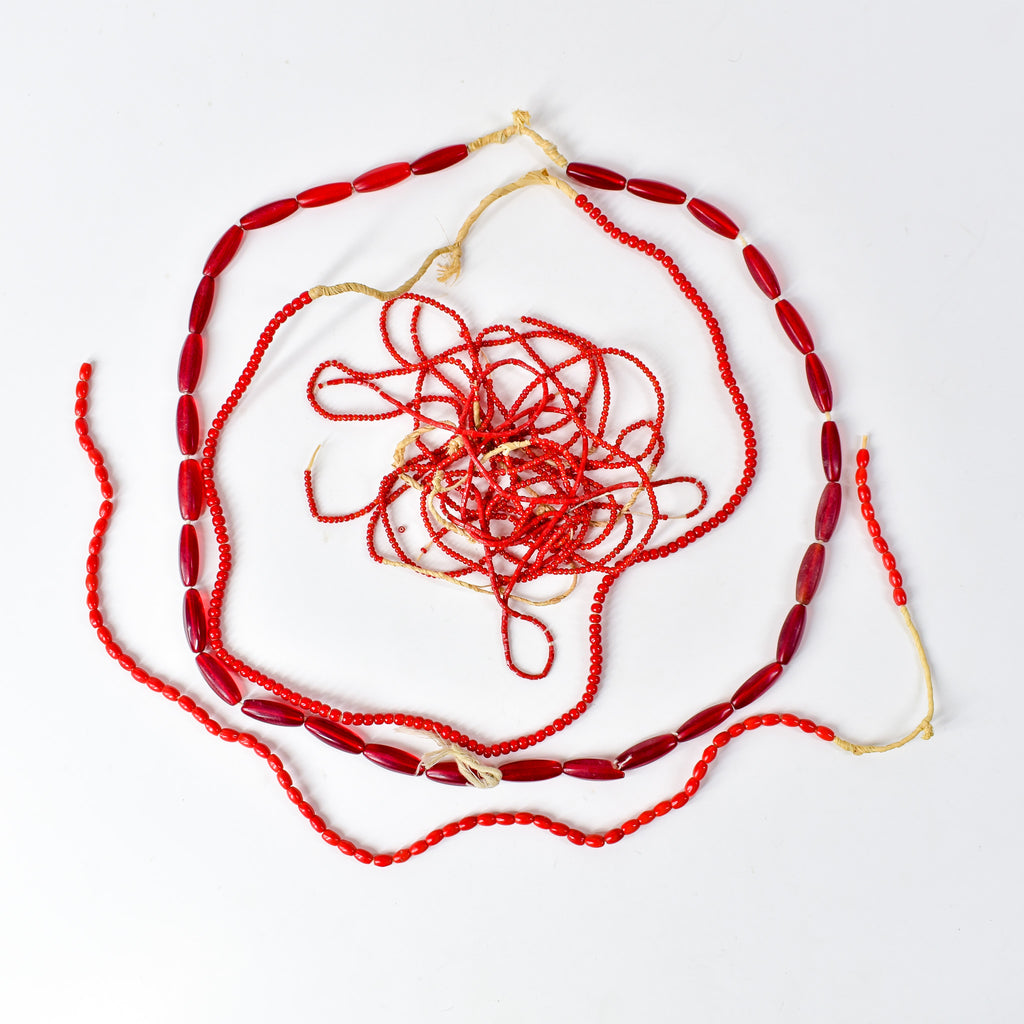Bohemian Red Trade Beads Grab Bag