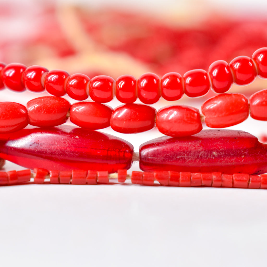 Bohemian Red Trade Beads Grab Bag