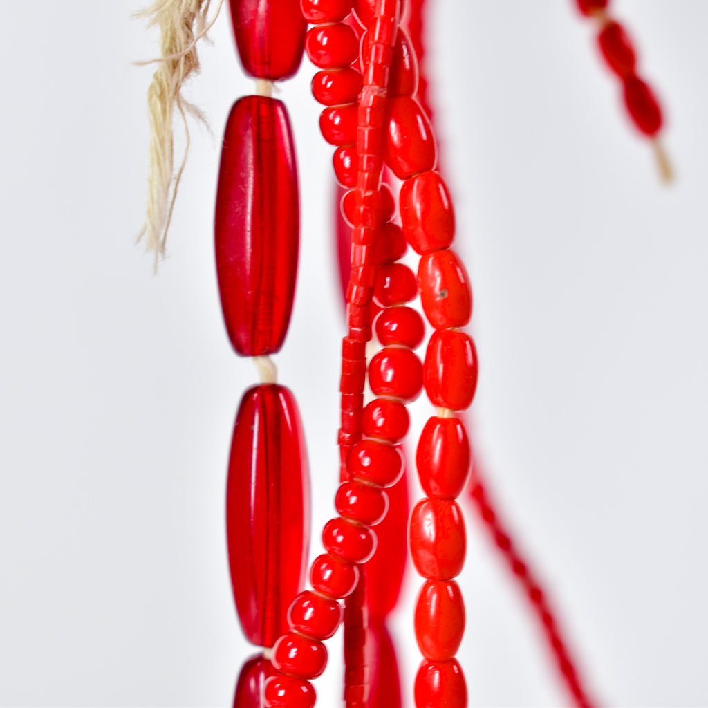 Bohemian Red Trade Beads Grab Bag