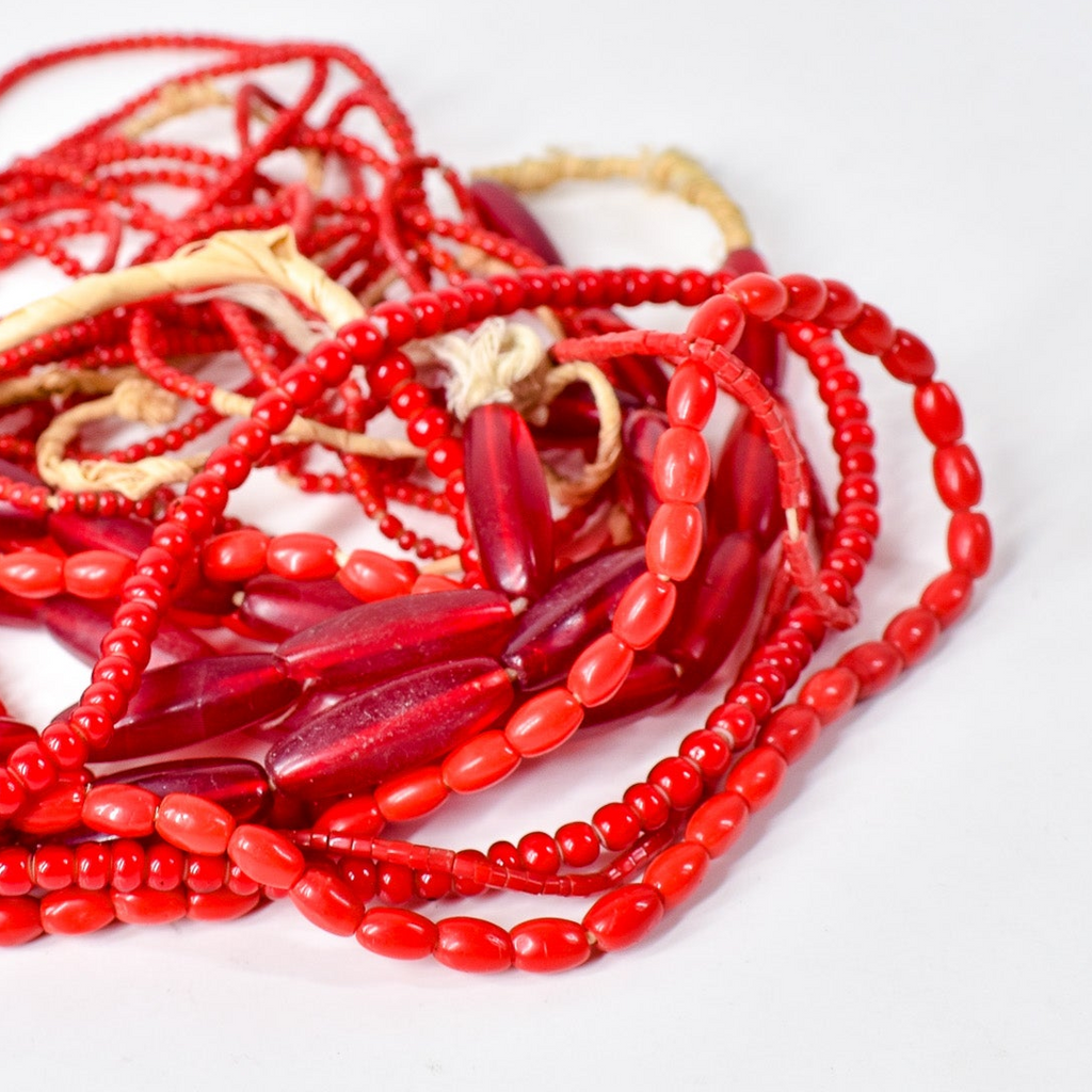 Bohemian Red Trade Beads Grab Bag