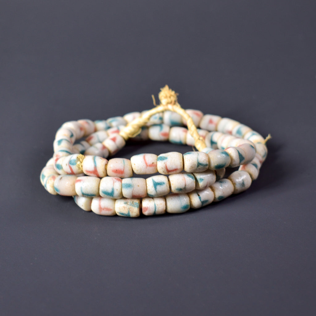 Krobo Recycled Powder Glass Trade Beads 31 Inch