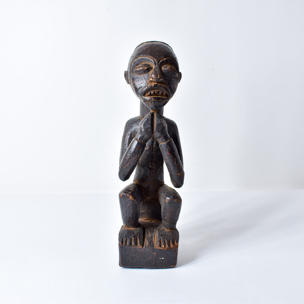 Baule Seated Wood Figure Côte d'Ivoire