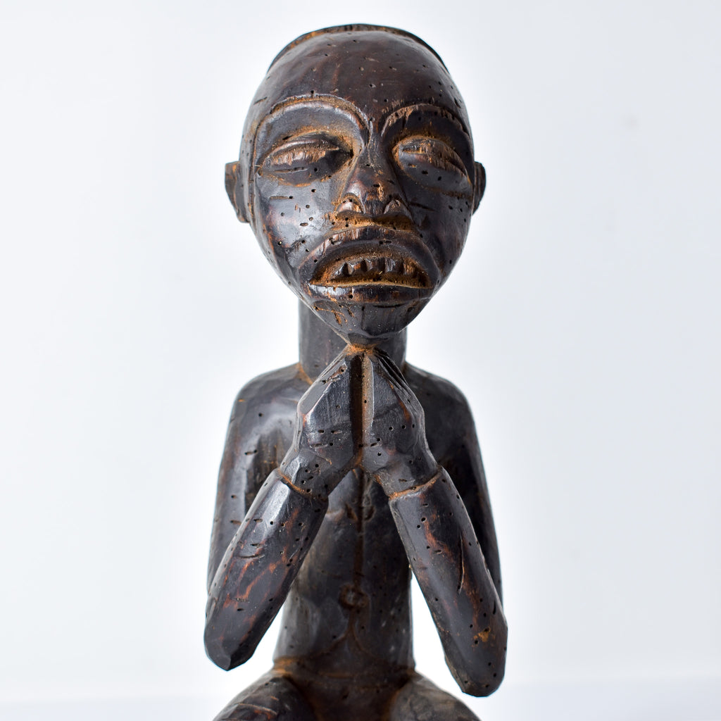 Baule Seated Wood Figure Côte d'Ivoire