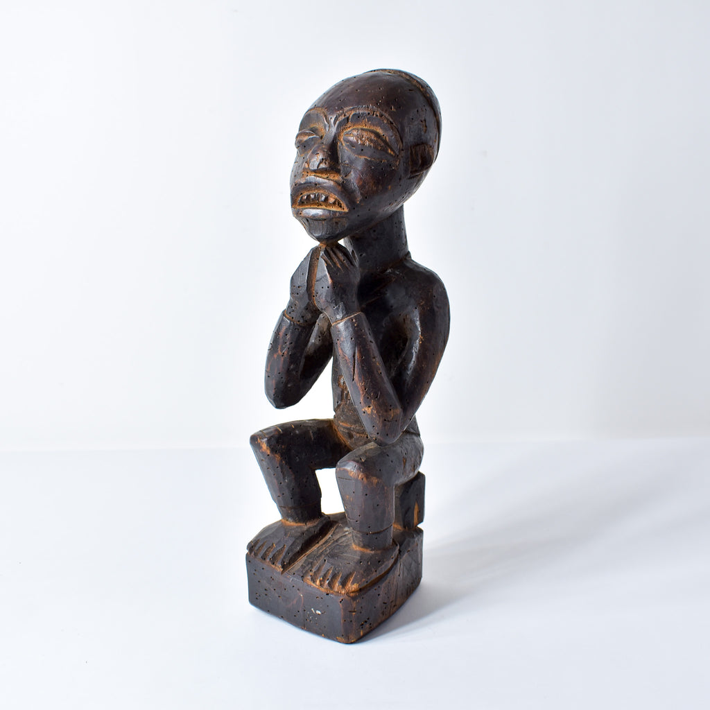Baule Seated Wood Figure Côte d'Ivoire