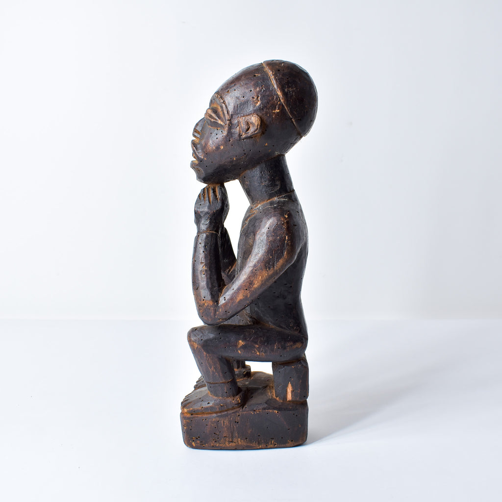 Baule Seated Wood Figure Côte d'Ivoire